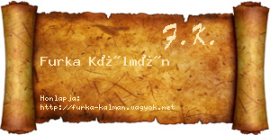 Furka Kálmán névjegykártya